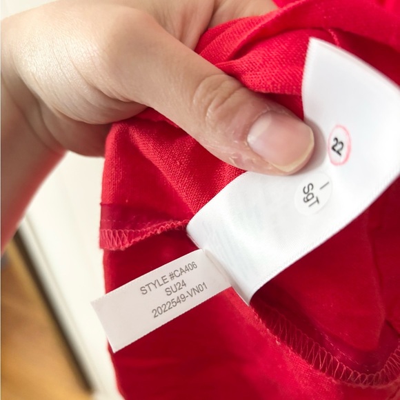 J Crew red sleeveless linen blend mini dress size 0 new - Picture 5 of 9